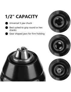Mandril Sin Llave Hymnorq 1.5-13mm SDS Plus Auto-bloqueante 2