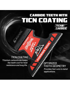 Hojas de Sierra Oscilante EZARC Carburo 3 Piezas para Metal 2