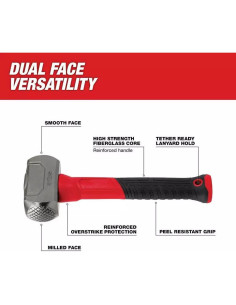 Martillo de Perforación Milwaukee 1,36 kg Doble Cara 2