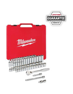 Juego de Trinquete y Dados Milwaukee 56 Piezas Acero Rojo 2
