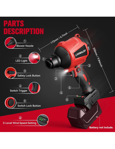 Soplete Inalámbrico Milwaukee 18V 350W Control T
