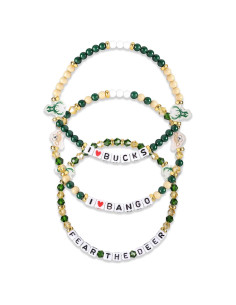 Pulseras de Amistad Milwaukee Bucks 3-Pack Licenciadas