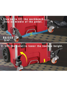 Kit de Ruedas Frontales Milwaukee Packout - Dolly 4 Ruedas 2
