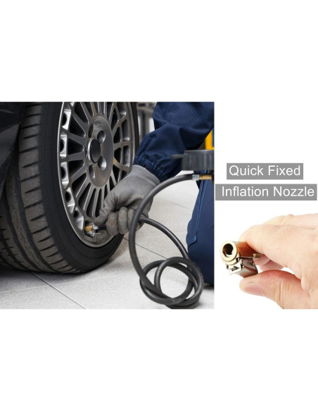 Adaptador de Inflador de Neumáticos LDCRE 8mm Sin Fugas
