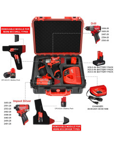 Estuche para Taladro Milwaukee M12 - Protección y Organización 2