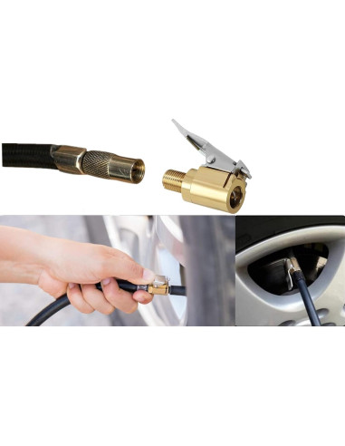 Adaptador de Inflador de Neumáticos LDCRE 8mm Sin Fugas