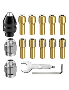 Juego de Mandriles Sin Llave YURINWOO 15 Pcs 0.8-3.2mm