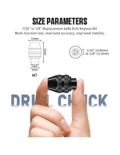 Juego de Mandriles Sin Llave YURINWOO 15 Pcs 0.8-3.2mm 2