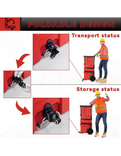 Kit de Ruedas Caster Yayisum para Milwaukee Packout 200 kg 2