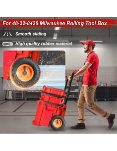 Kit de Ruedas DNShorix para Milwaukee Packout 24 cm 2