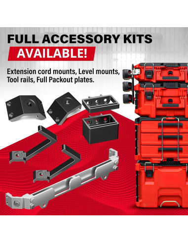 Rieles Alpha para Milwaukee Packout 320mm - Negro