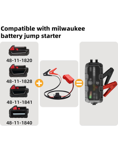 Cables de Arranque AUPTON M18 2m con Fusibles Seguros
