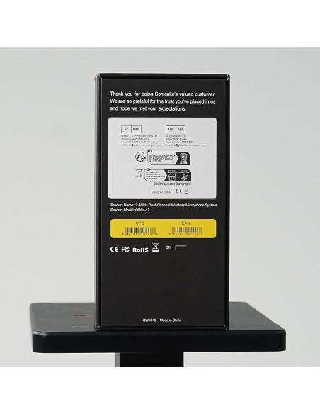 Micrófono Lavalier Inalámbrico SONICAKE QWM-12 50m 10h