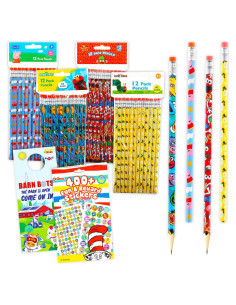 Juego de 48 Lápices Sesame Street y Peppa Pig - Suministros Escolares