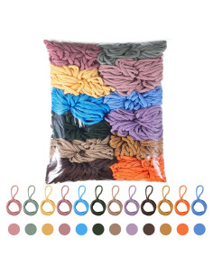 Kit de Anillos de Tejer Hotop 2400 Pcs Multicolor 12 Colores