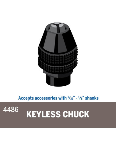 Chuck Sin Llave Dremel 4486 para Accesorios 0,8 a 3,2 mm