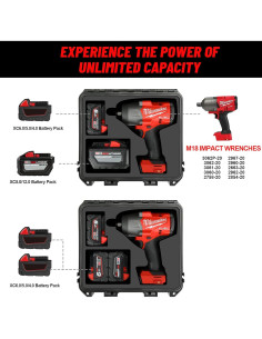 Caja Dura Impermeable LOTOCASE para Llave Milwaukee M18 2