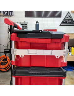 Soporte de Riel Milwaukee Packout - Aluminio Resistente Plata 2