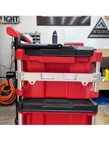 Soporte de Riel Milwaukee Packout - Aluminio Resistente Plata