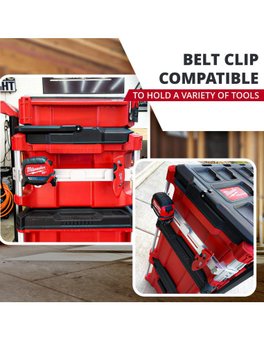 Soporte de Riel Milwaukee Packout - Aluminio Resistente Plata