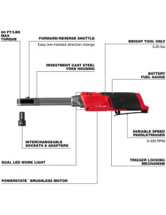 Llave de Carraca Milwaukee M12 FUEL 12V Alcance Extendible 2