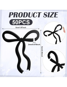 24 Etiquetas de Bebida con Lazos Negros Acrílicos para Fiestas 2