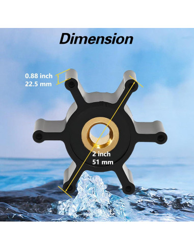 Kit Impulsor Neopreno RUHUALIFE Compatible Bombas Milwaukee M18