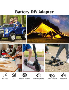 Adaptador de Batería Milwaukee M18 18V con Fusible y Cable 2