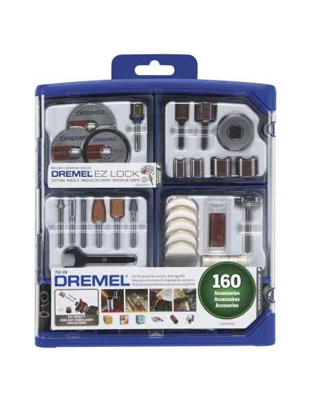 Kit de Accesorios Dremel 160 Piezas con EZ Lock