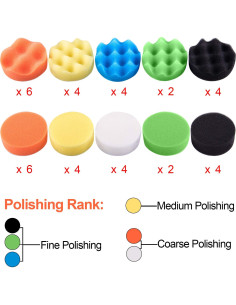 Kit de Pulido SIQUK 48 Piezas 7,62 cm Accesorios para Taladro 2