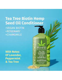 Acondicionador Hempz Biotin 500 ml - Árbol de té y manzanilla 2