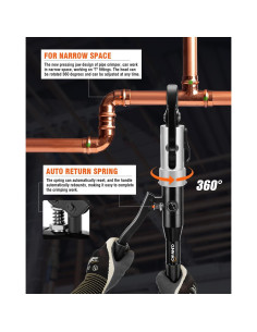 Juego de herramientas de prensado CHANHYD para tubos de cobre 2