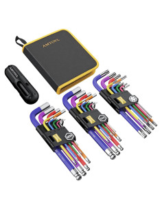 Juego de Llaves Allen AMTOVL 27 Piezas Métricas y SAE