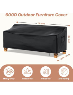 Cubierta de Sofá de Exterior Impermeable Likorlove 223.5x83.8 cm 2