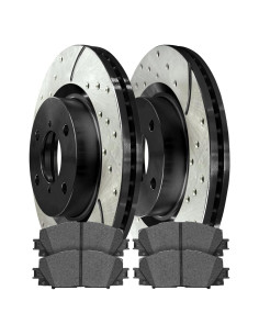 Frenos Delanteros Perforados AutoShack con Pastillas Cerámicas