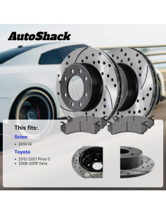 Frenos Delanteros Perforados AutoShack con Pastillas Cerámicas 2