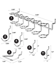 Kit de Accesorios para Tablero Perforado WEN 50 Piezas 2