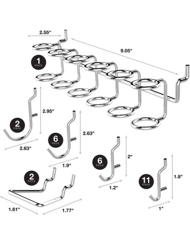 Kit de Accesorios para Tablero Perforado WEN 50 Piezas