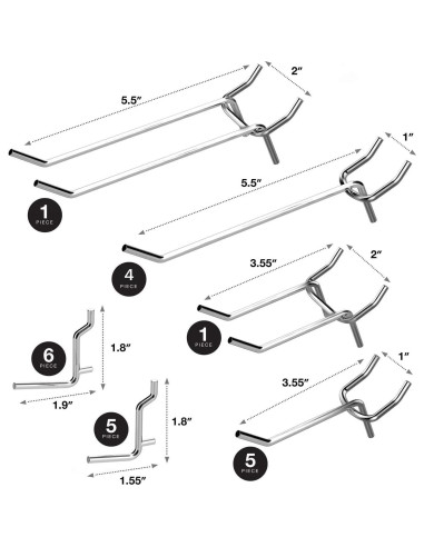 Kit de Accesorios para Tablero Perforado WEN 50 Piezas