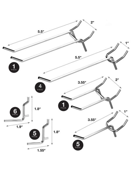 Kit de Accesorios para Tablero Perforado WEN 50 Piezas