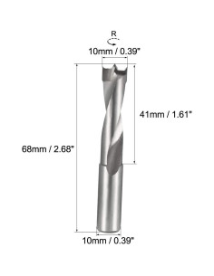 Broca Punta Brad uxcell 10mm x 68mm para Madera 2