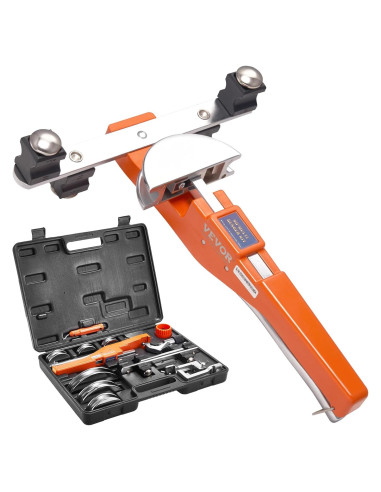 Dobladora de Tubos VEVOR 1/4"-7/8" 90 con 7 Matrices
