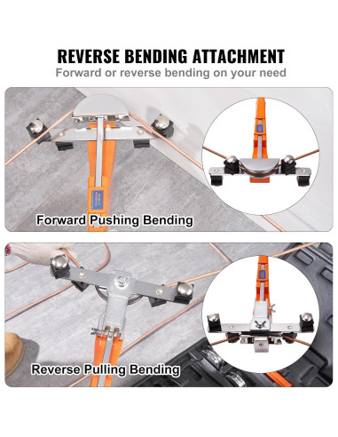 Dobladora de Tubos VEVOR 1/4"-7/8" 90 con 7 Matrices