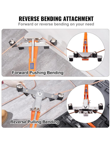 Dobladora de Tubos VEVOR 1/4"-7/8" 90 con 7 Matrices
