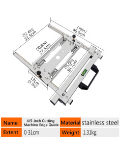 Guía de riel para sierra circular Genérico 39 cm ajustable 2
