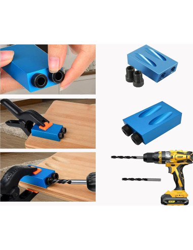 Kit de Plantilla de Agujeros VELNUT 14 Piezas - Carpintería