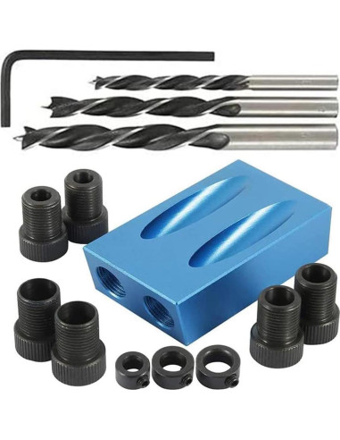 Kit de Plantilla de Agujeros VELNUT 14 Piezas - Carpintería