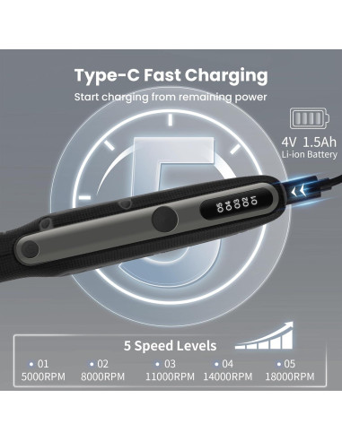 Herramienta Rotativa Inalámbrica HARDELL 4V 69 Accesorios