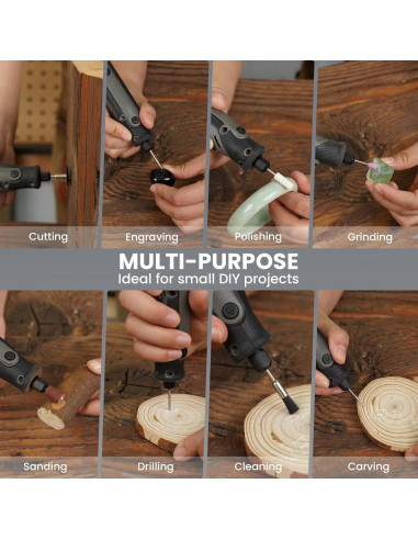 Herramienta Rotativa Inalámbrica HARDELL 4V 69 Accesorios