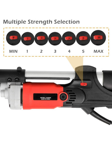Lijadora de Yeso F2C 800W 6 Velocidades 6 Discos 22,35cm